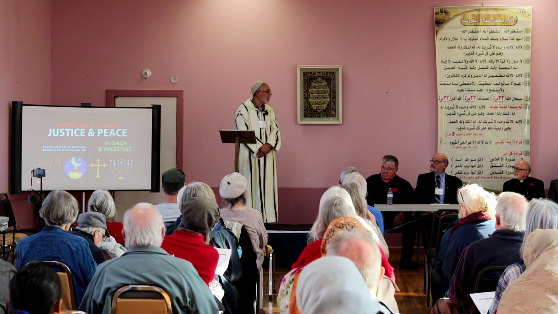 An interfaith gathering on justice and peace